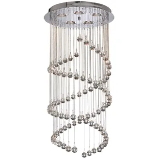 Searchlight Searchlight - Lampadario Contemporaneo Corrider Acciaio Cromo Vetro 5 Luci G9