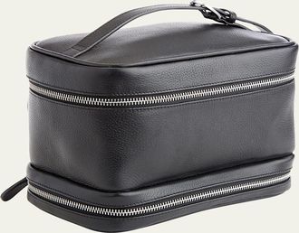 Royce Leather Personalized Leather Makeup Bag Train Case