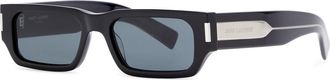 Saint Laurent Rectangle-frame Sunglasses - Black - One Size