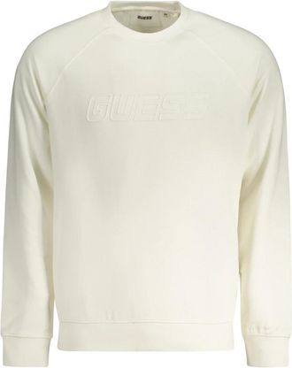Guess Aldwin Long-sleeved Sweatshirt - Heren - Sweatshirts - Wit - M - Katoen - Hoodies & sweatvesten