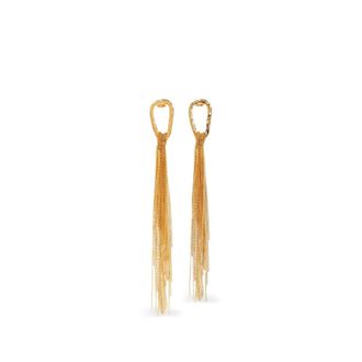 Forte_Forte Sculpture Fringed Earrings - Dames - Oorbellen - Geel - ONE Size - Accessoires