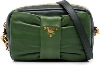 Prada Pre-owned Prada Bicolor Nappa Fiocco Clutch on Strap Ladies RR9FH6IARAUSI0MY