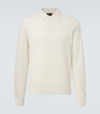 Brioni Cotton, silk, and cashmere polo sweater