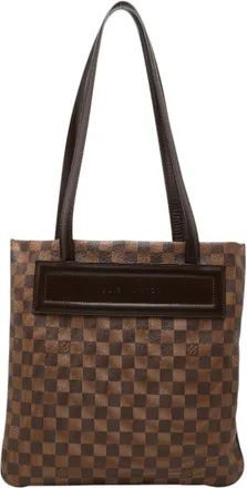 Louis Vuitton Brown Pvc Leather Tote Bag (Pre-Owned)