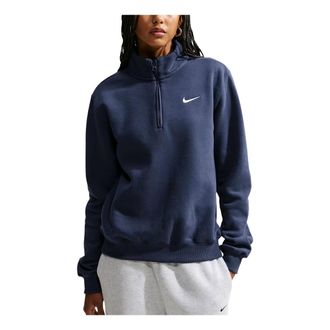 Nike (WMNS) Nike Studio Fleece Medium Weight 1/4-Zip Top Midnight Navy Sail IV4886-410