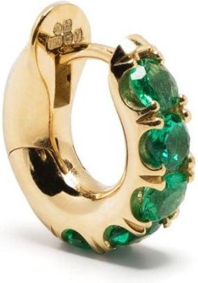 Spinelli Kilcollin 18kt yellow gold Mini Macro emerald single hoop earring - women - 18kt Yellow Gold - One Size - Green