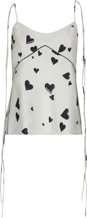 Marni Bunch of Hearts silk camisole top - women - Silk - 38 - White