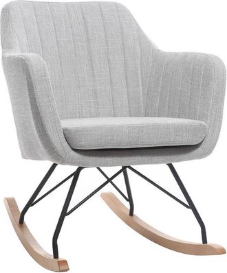 Miliboo Miliboo - Mecedora nórdica tejido gris claro aleyna