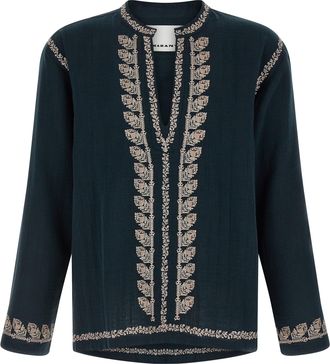 Isabel Marant Blue Cotton Mens Blouse