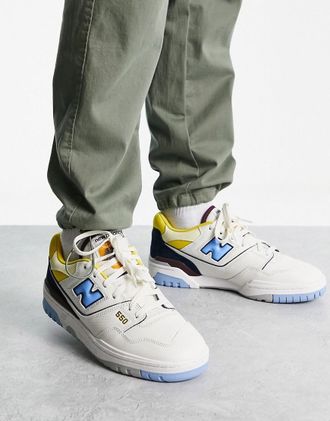 New Balance 550 - Sneakers bianche multicolore-Bianco
