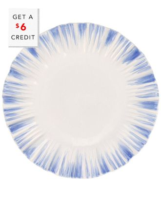 Vietri Viva By Vietri Bari Blue And White Small Round Pla With $9 Credit