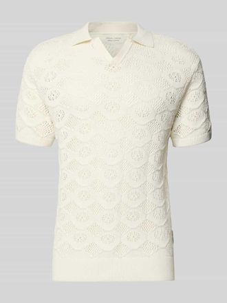 Casual Friday Casual Friday Slim Fit Poloshirt in Strick-Optik Modell Angvig in Offwhite, Gr&ouml;&szlig;e XXL
