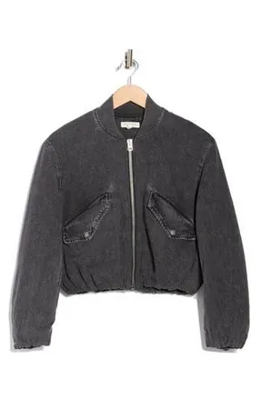 Rag & Bone Maggie Featherweight Cotton Blend Crop Bomber Jacket in Anglique at Nordstrom Rack, Size Large