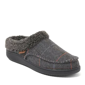Dearfoams Mens Marshall Microsuede Moccasin Toe Clog