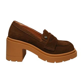 Pollini Pumps, female, Brown, Size: 11 US Mocassini Camoscio