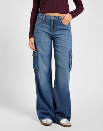 Lee Loose-fit-Jeans LEE Lee Jeans Slouch Cargo, Damen, Gr. 30, L&auml;nge 31, blau, Obermaterial: 69% Baumwolle CO. 31% Lyocell CLY., Jeans Loose-fit-Jeans