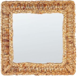 Beliani Beliani - Specchio da parete Home Décor Forma quadrata Cornice vimini giacinto dacqua naturale 52 x 52 cm Langli