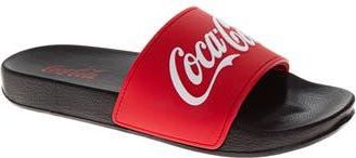 Coca Cola Ware Cola-Cola Slide Sandal in Red Black at Nordstrom Rack, Size 11/12