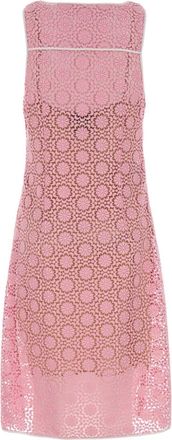 Miu Miu Macram&eacute; Lace Dress - Pink