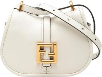 Fendi Pre-owned Nano Cmon Crossbody Bag - Dames - Vintage Mini Tas - Wit - ONE Size - Leer - Vintage