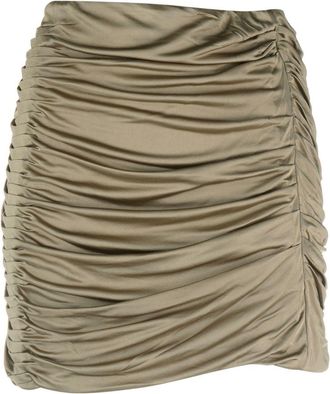 Gauge81 ruched jersey miniskirt - women - Viscose/Viscose - 34 - Green