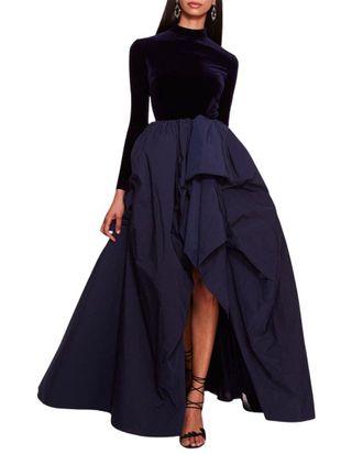 Marchesa Velvet Taffeta Gown