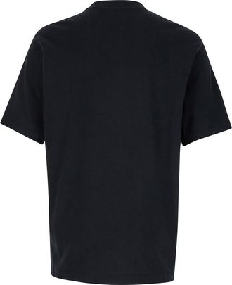 Amiri Mens T-Shirt Crew Neck Black Logo Print Cotton T-Shirts And Polos