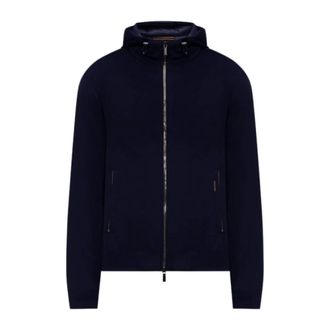 Moorer Zip-throughs - Heren - Vesten met rits - Blauw - L - Hoodies & sweatvesten
