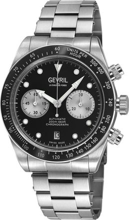 Gevril Group Barclay Chronograph Automatic Black Dial Mens Watch 46721B