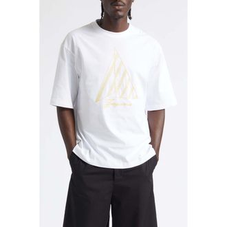 Jacquemus The Voilier Embroidered Cotton Jersey T-Shirt in Embroidery Yellow Sails at Nordstrom, Size Xx-Small