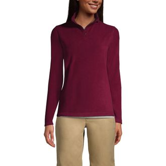 Lands End School Uniform Young Lightweight Fleece Quarter Zip Pullover in Burgundy at Nordstrom, Size X-Large