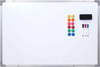 Hhg Hhg - Nunca Usado] Pizarra Blanca 831, Pizarra Magn&eacute;tica Pizarra De Notas Pizarra De Alfileres, Incl. Accesorios, 90x60cm