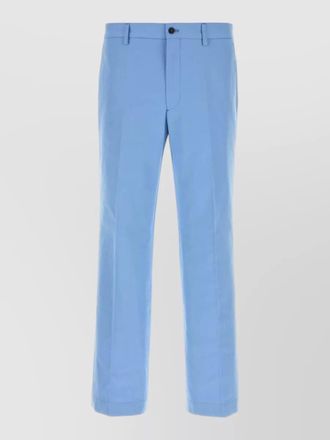 Prada cotton straight-leg trousers