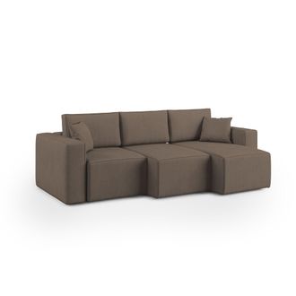 Divani.Store Morfeo Sof&aacute; Con Asiento Extra&iacute;ble En Tela Impermeable 245 Cm Marr&oacute;n