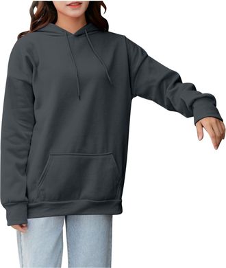 Generic Womens Oversized Hoodies Fleece Hooded Sweatshirts Plus Size Long Sleeve Pullover Tops Casual Lightweight Hoodie Sweatshirt Baggy Sportwear Fall Outfi