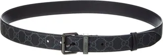 Gucci Reversible Gg Supreme Canvas & Leather Belt