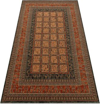 RugsX Rugsx - Alfombra De Lana Kashqai 4349 500 Oriental, Marco Burdeos Red 200x300 Cm