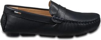 HUGO BOSS Leren Loafers - Heren - Loafers - Blauw - 41 EU - Leer - Schoenen