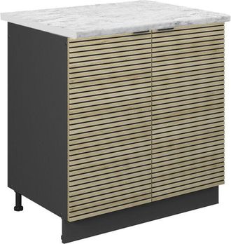 Vicco Armario Bajo Para Fregadero Fame-line, Panel De Roble, 80 Cm, Et M&aacute;rmol