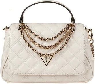 Guess Tassen, Dames, Wit, ONE Size, Giully Ii Top Handle Flap