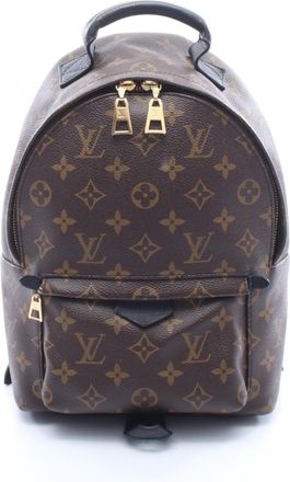 Louis Vuitton Black Brown Monogram Coated Canvas Leather Backpack (Pre-Owned)
