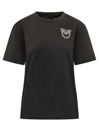 Pinko Black Logo Crew Neck T-Shirt