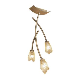 Netlighting Pietra Ceiling 3 Light G9 Antique Brass in Bronze