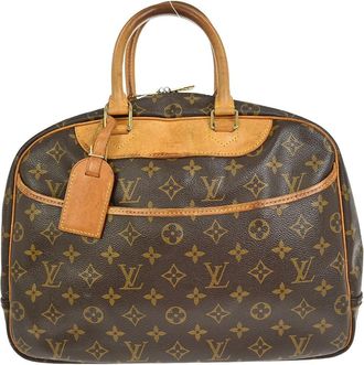 Louis Vuitton Deauville Handbag Monogram Canvas Brown Canvas Handbag (Pre-Owned)
