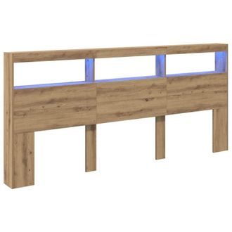 vidaXL Headboard Artisan Oak 220 x 17 x 102 cm Engineered Wood vidaXL