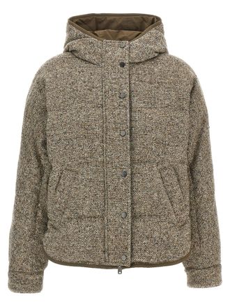 Brunello Cucinelli Reversible Down Jacket Puffer Jackets Multicolor