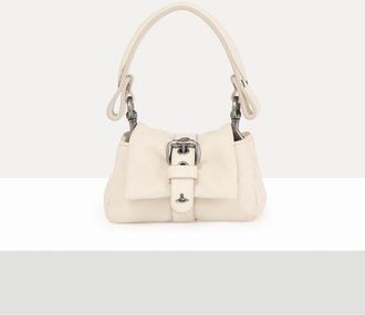 Vivienne Westwood Hazel Treasure Charm Handbag Supple Leather Cream-dark-silver