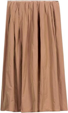 Luisa Cerano Rokken, Dames, Beige, S, Taffeta Rok