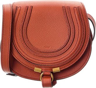 Chlo&eacute; Marcie Small Leather Saddle Bag