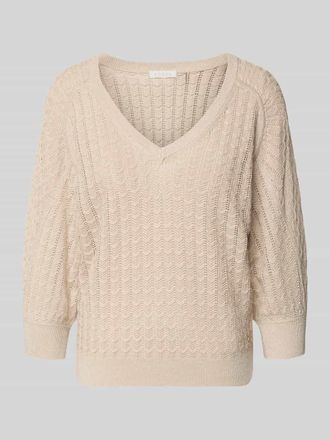 Guess Relaxed Fit Sweatshirt aus Viskose-Mix Modell Rosalyn in Beige, Gr&ouml;&szlig;e XL